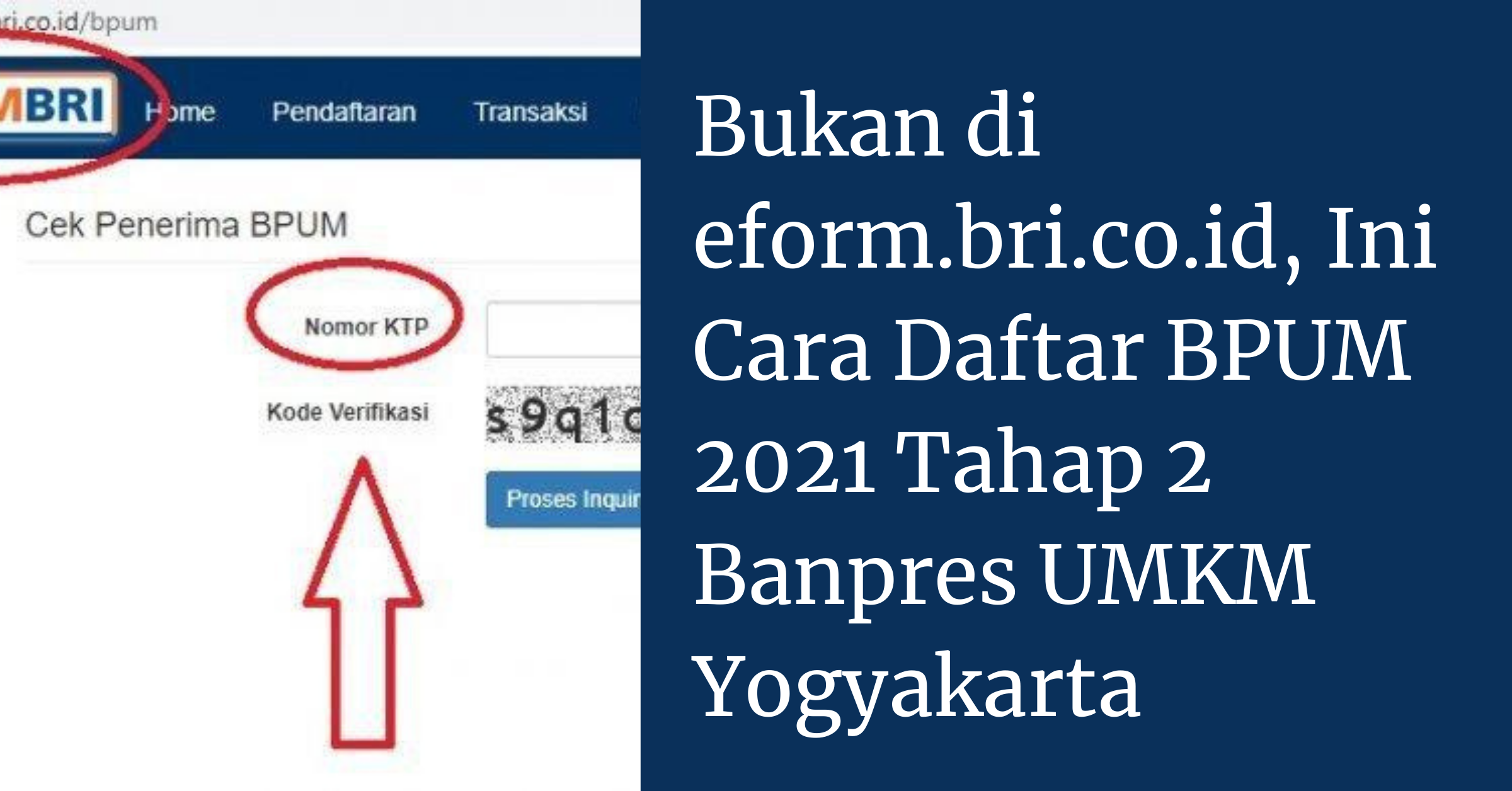 Cara Daftar BPUM 2021 Tahap 2 Banpres UMKM Yogyakarta ...